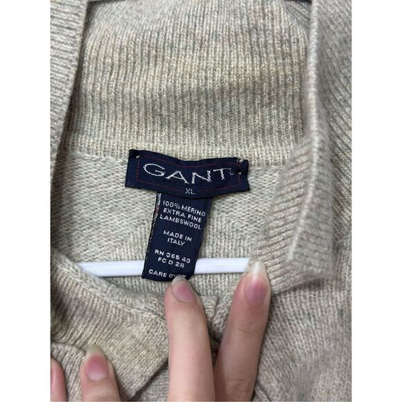 GANT 100% Merino Fine Lambswool Pullover Sweater Men's XL - Picture 4 of 9